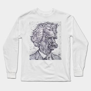 MARK TWAIN ink portrait Long Sleeve T-Shirt